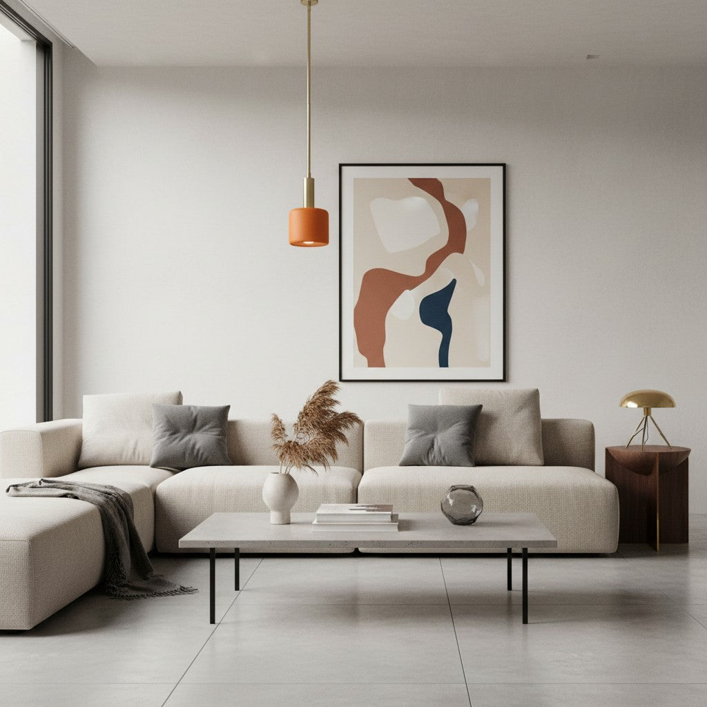 Cerova Modern Ivory Porcelain Pendant Light – Soft Organic Design for Kitchen Island