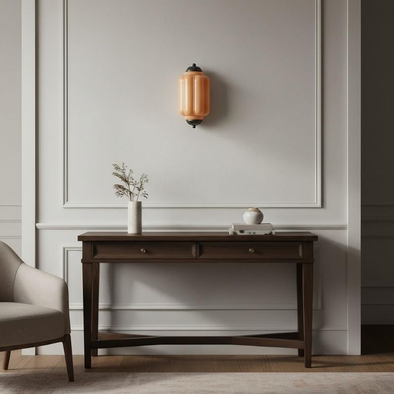 Eloise Vintage Wall Sconce - Milk Glass Flush Mount for Bedside