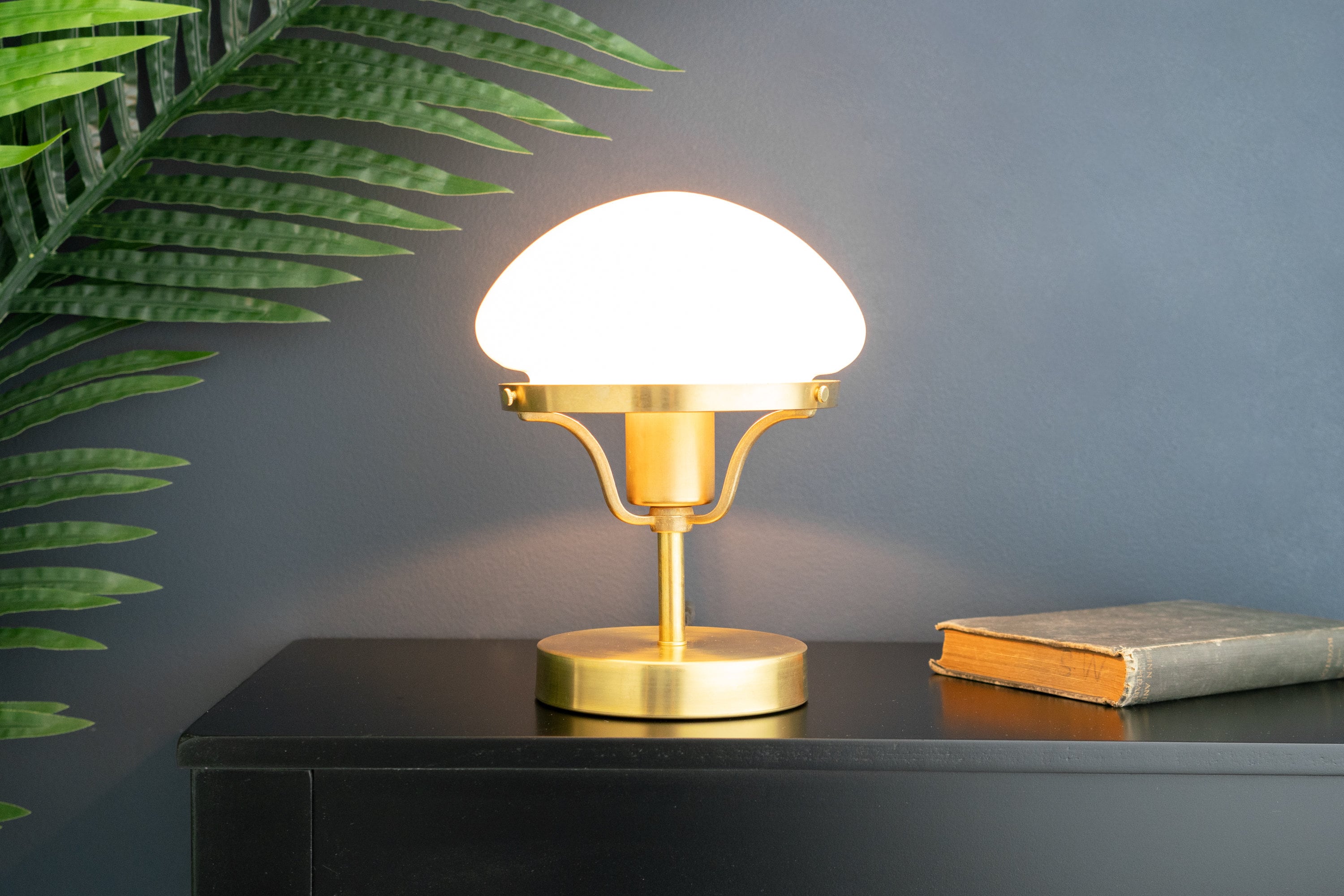 Ornato Luxe Modern Brass or Black Table Light