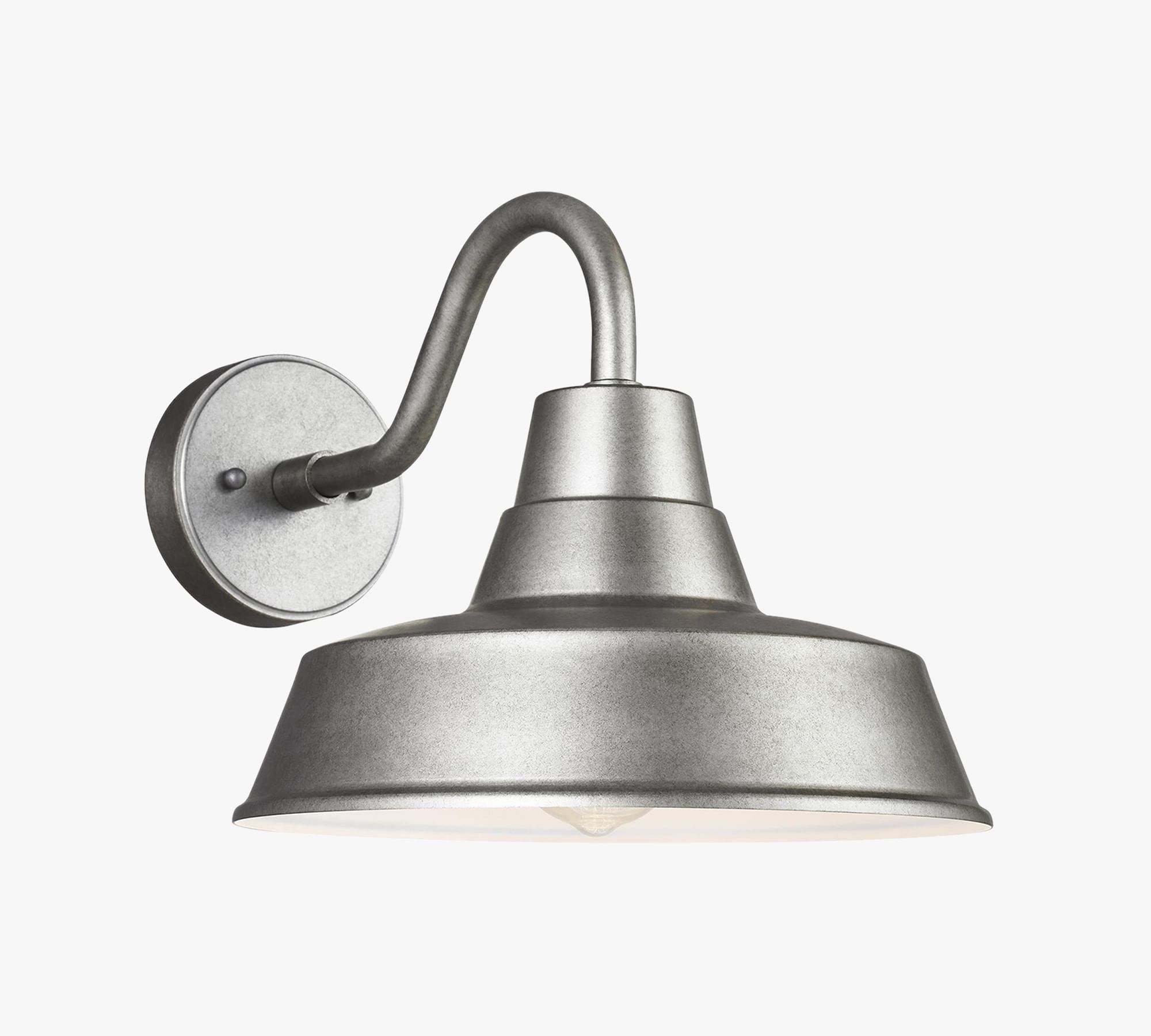 Korvi Outdoor Metal Sconce - Aluminum Pewter Wall Light