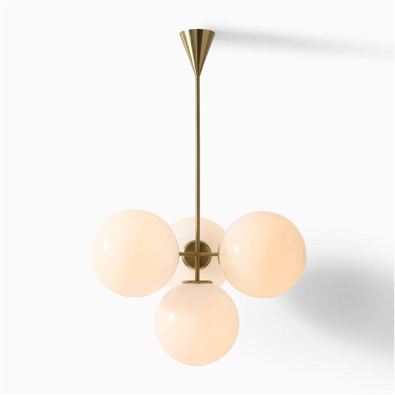 Ulvara Chandelier Linear Cluster Glass Globe Design - Contemporary Elegance