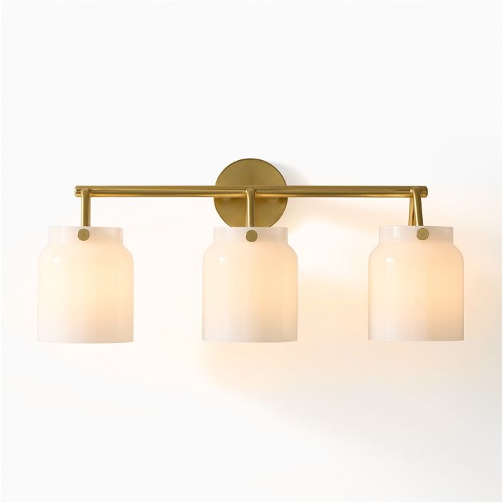 Applique murale moderne Hanton à 3 lumières - Luminaire de salle de bain en métal