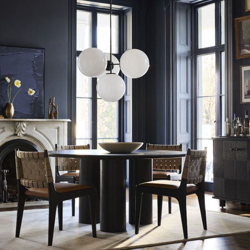 Ulvara Chandelier Linear Cluster Glass Globe Design - Contemporary Elegance