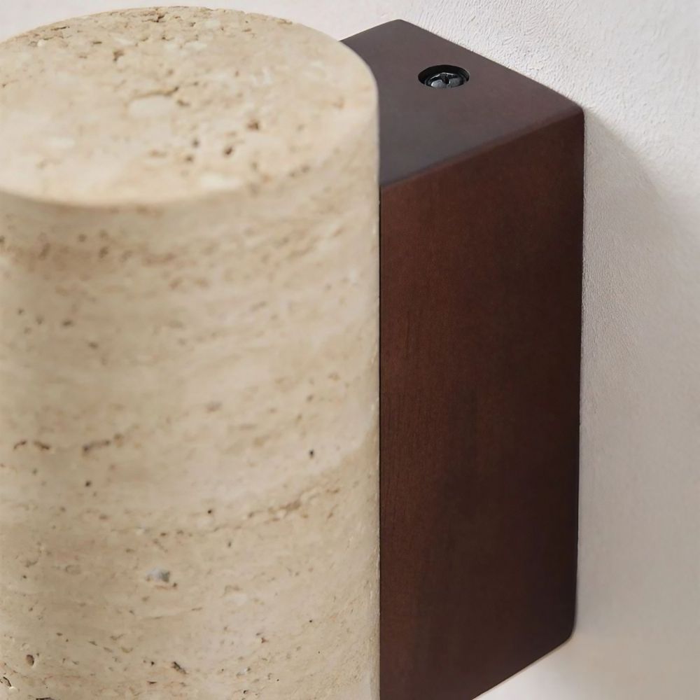 Natural Stone Wall Sconces - Handcrafted Travertine Lighting