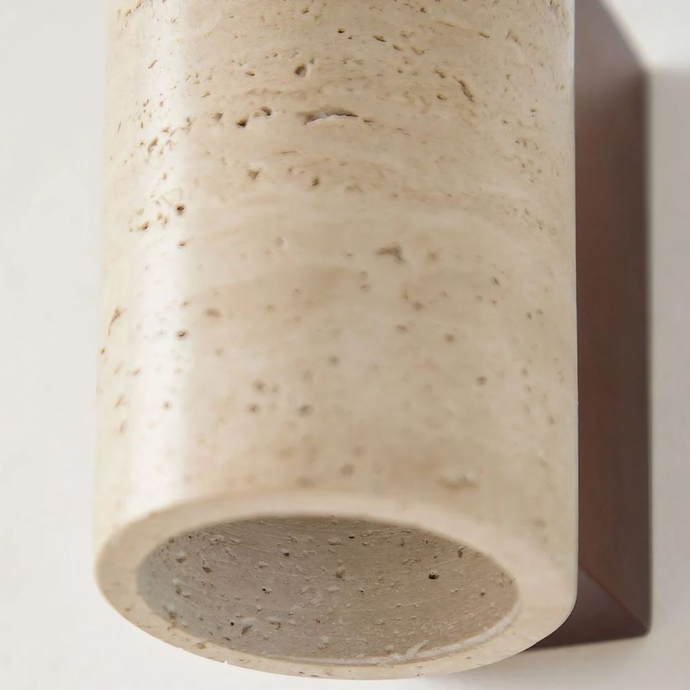 Natural Stone Wall Sconces - Handcrafted Travertine Lighting