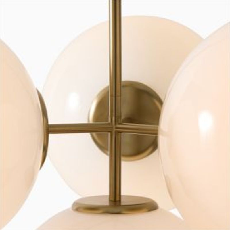 Ulvara Chandelier Linear Cluster Glass Globe Design - Contemporary Elegance