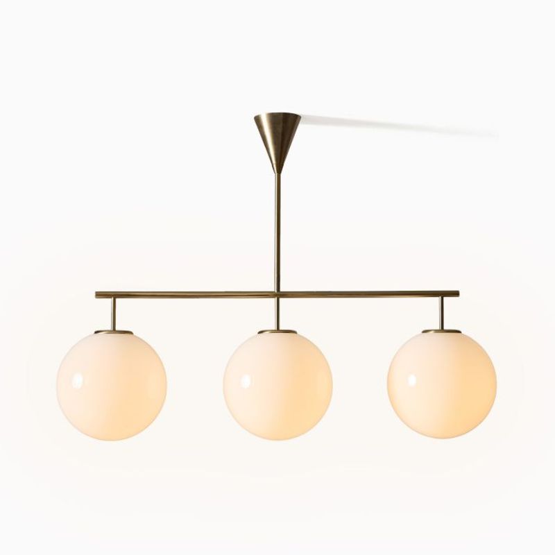 Ulvara Chandelier Linear Cluster Glass Globe Design - Contemporary Elegance