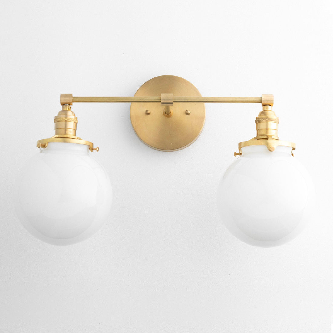 Lumio Globe Glass Globe Vanity Light - Modern Two Light Bathroom Sconce