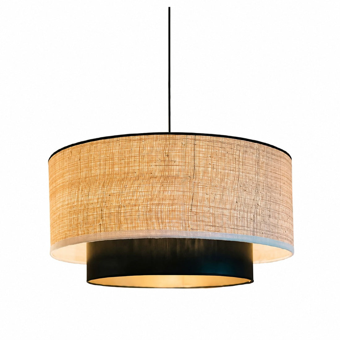 Natural Wabi Sabi Raffia Grass Pendant Light for Dining Room