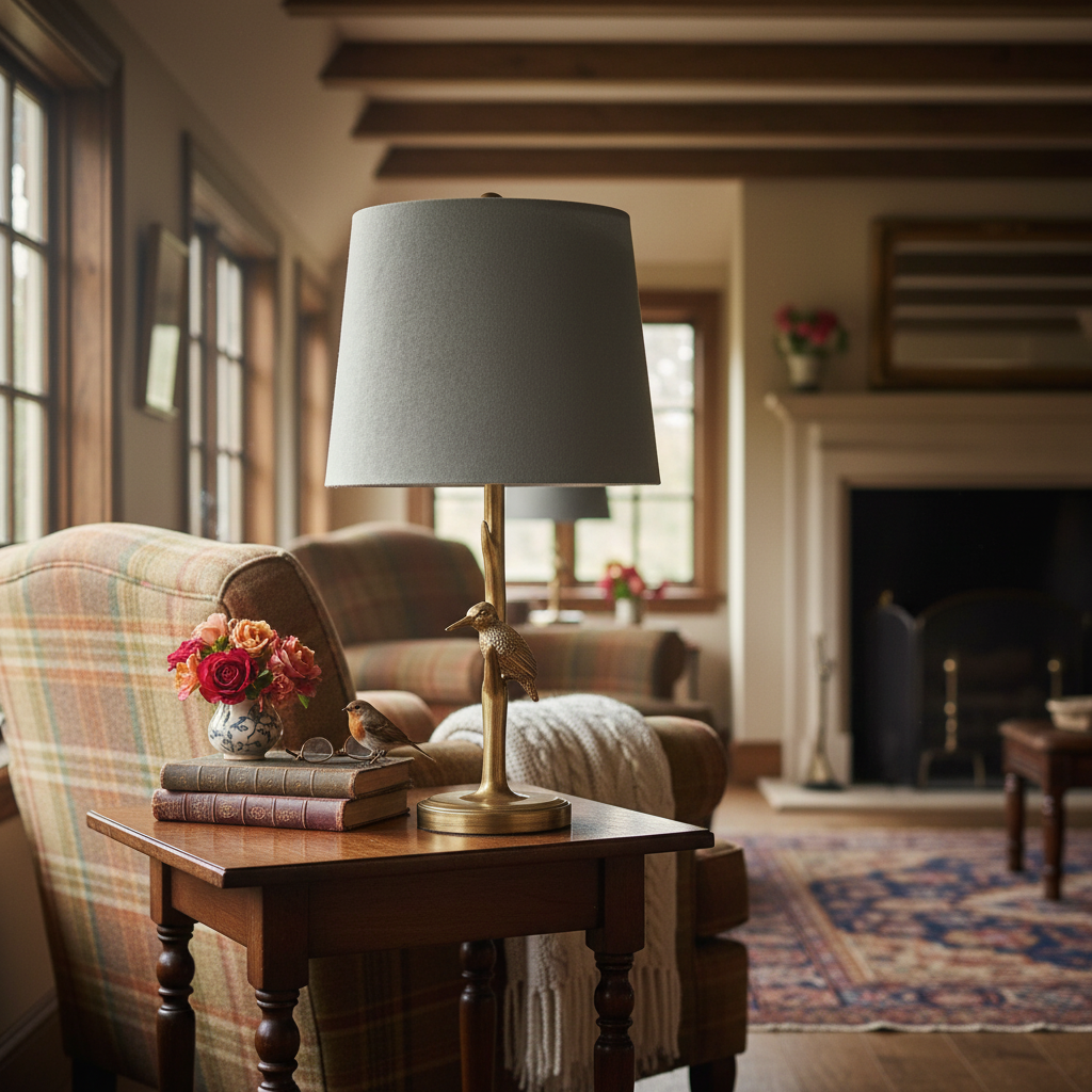 Pawdia Fabric Decorative Table Lamp - Animal Sculpture Bedside Lamp