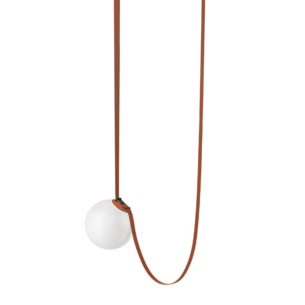 Modern Leather Pendant Light - Multiple Glass Orb Lamp for Dining Room