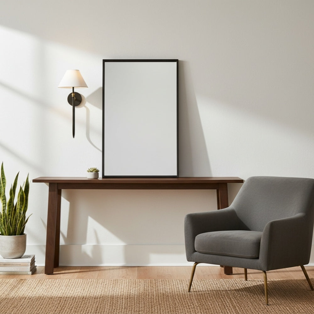 Calin White Linen Shade Wall Light - Classic Iron Sconce for Hallway