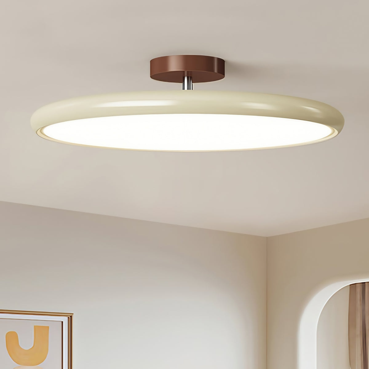 Contemporary Metal Acrylic Ceiling Lamp Warm Ambient Lighting