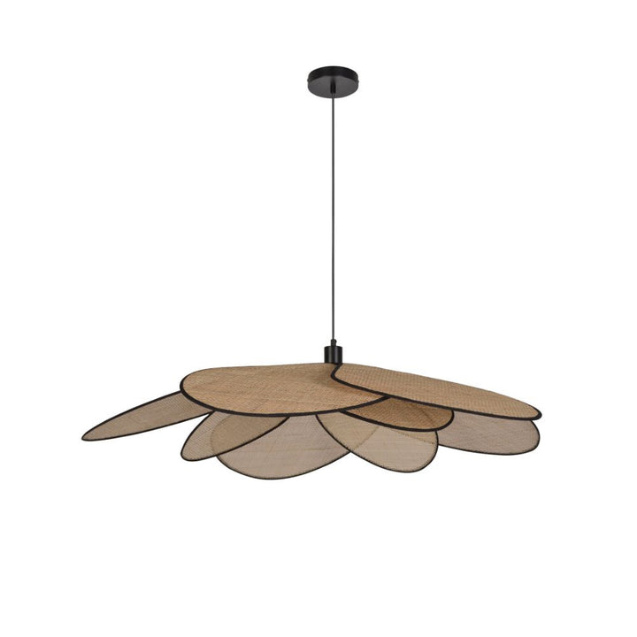 Lampe suspendue en rotin naturel - Style inspiré de la lampe Okai