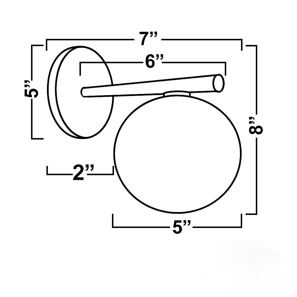 Glorica Glass Wall Sconce - Frosted Globe Light