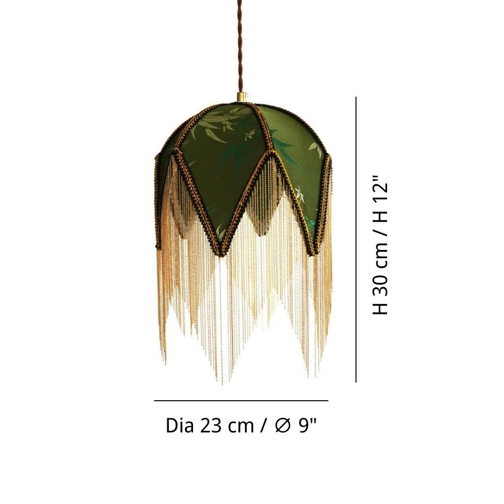 Retro Tassel Pendant Light - Colorful Angular Fabric Shade for Bedroom