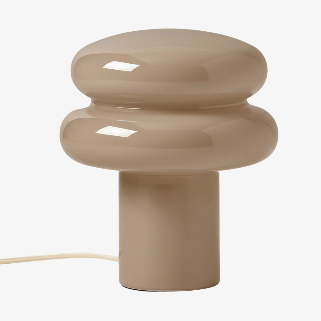 Small Opal Table Lamp - Mushroom Glass Lamp for Living Room
