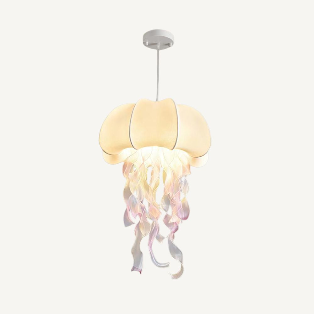 Jellyfish Fringe Pendant Light - Boho Fabric Pendant Light for Nursery