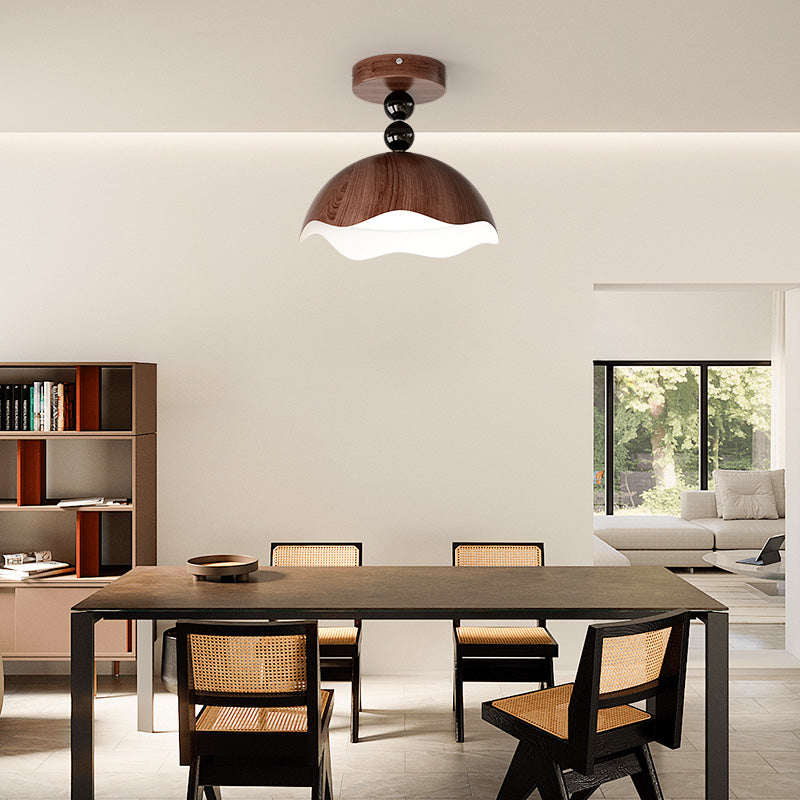 Antique Decorative Dome Smoothed Eggshell Acrylic Ceiling Lamp For Hallway