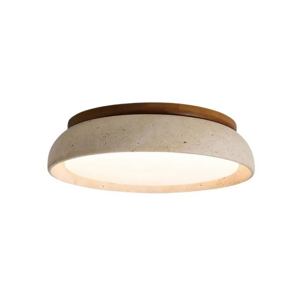 Travertine Ceiling Light - Minimalist Flush Mount Dining Lamp