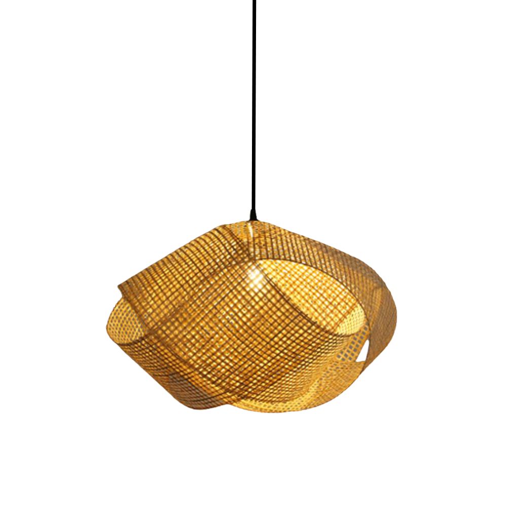 Weave Bamboo Pendant Lamp - Boho Shade for Outdoor & Indoor Lighting