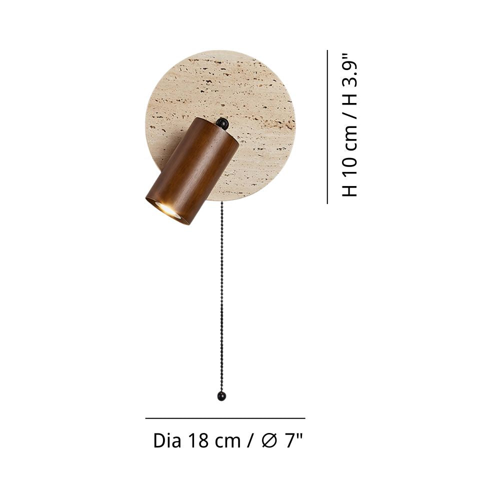 Travertine Wall Sconce - Natural Stone Lighting Design