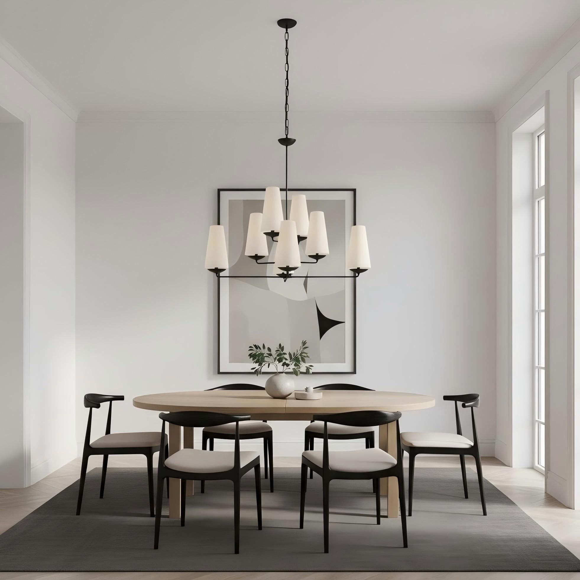 Contemporary Fontaine Vertical Chandelier - Modern Multi-Head Pendant Fixture