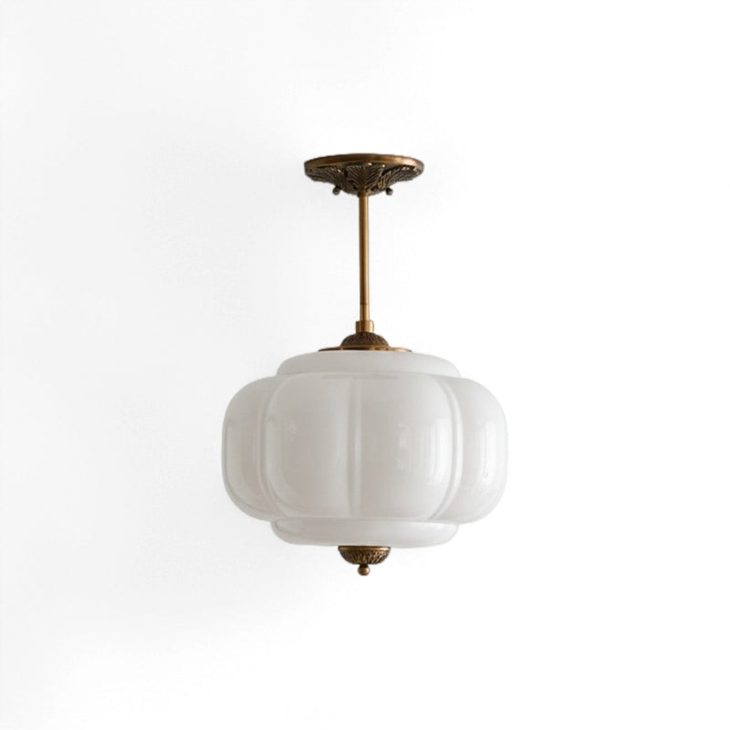 Eloise Vintage Pendant Light - Glass Semi-Flush Mount for Kitchen