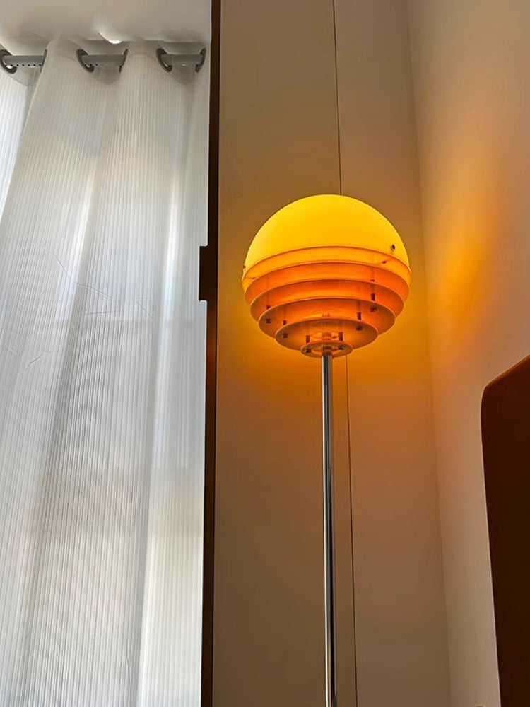 Bauhaus Inspired Sunset Floor Lamp in Acrylic & Glass