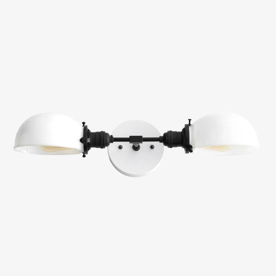 Ornato Luxe Mid-Century Vanity Light - Brass Bathroom Fixture with Opal Glass