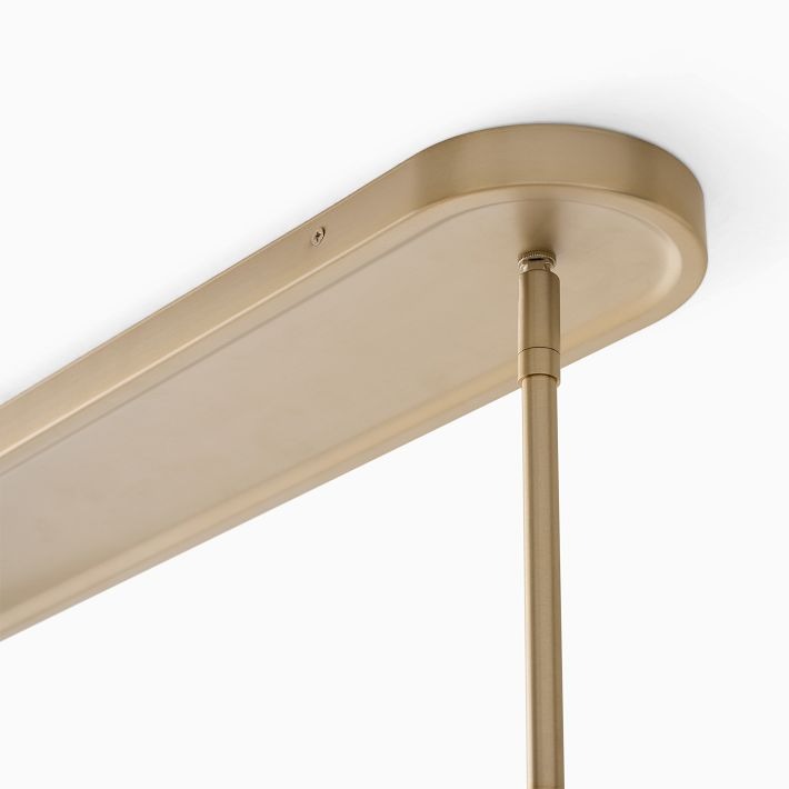 Elorina 6-Light Linear Chandelier - Modern Metal Light Fixture - Dining Room Lighting