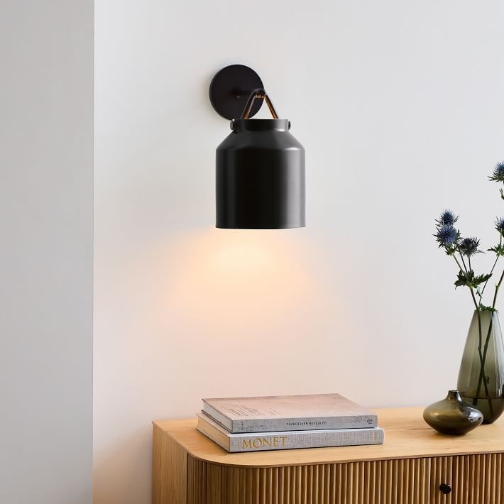 Applique murale minimaliste moderne en laiton et verre Hanton – Résistante à l'humidité pour salle de bain