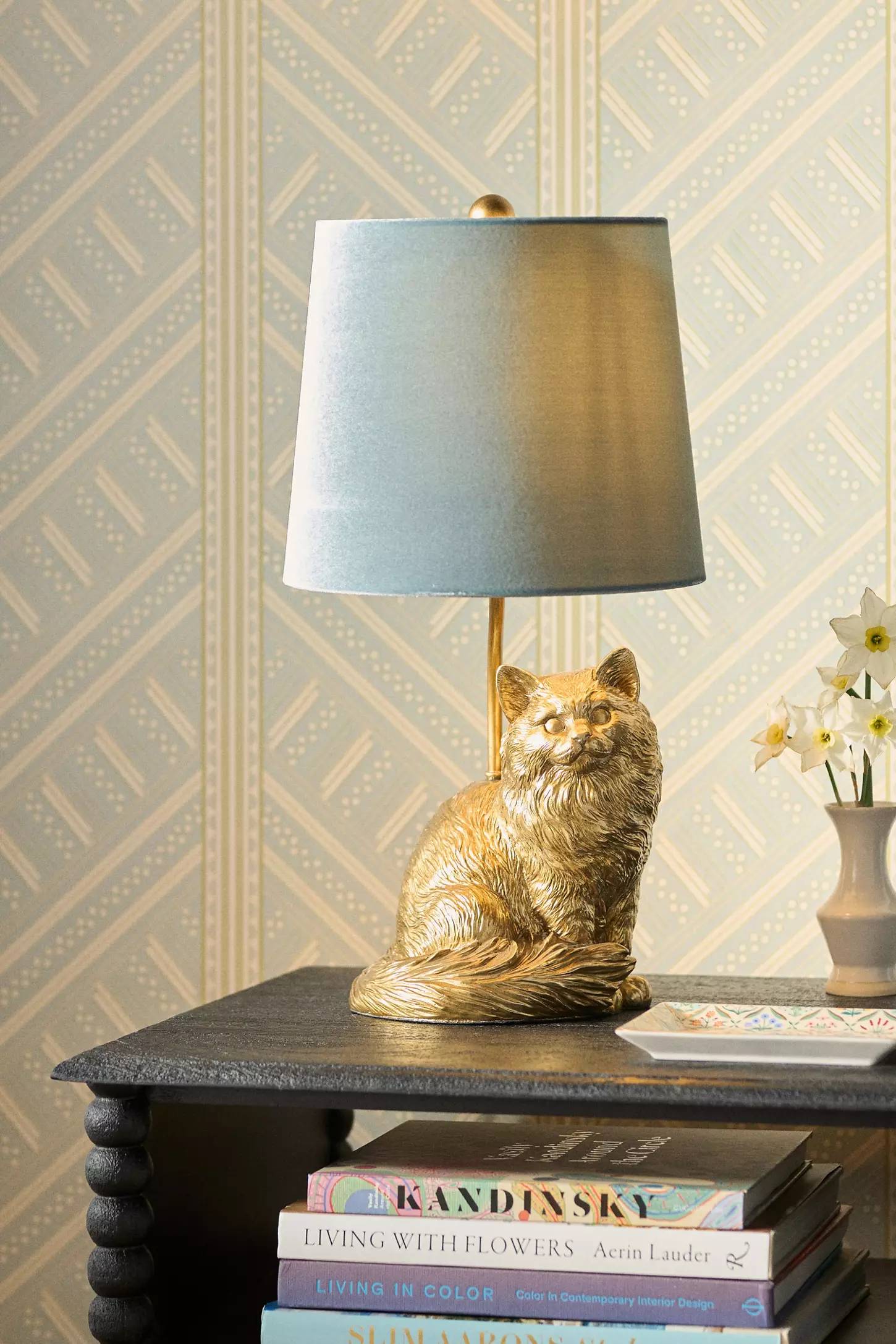 Pawdia Fabric Decorative Table Lamp - Animal Sculpture Bedside Lamp