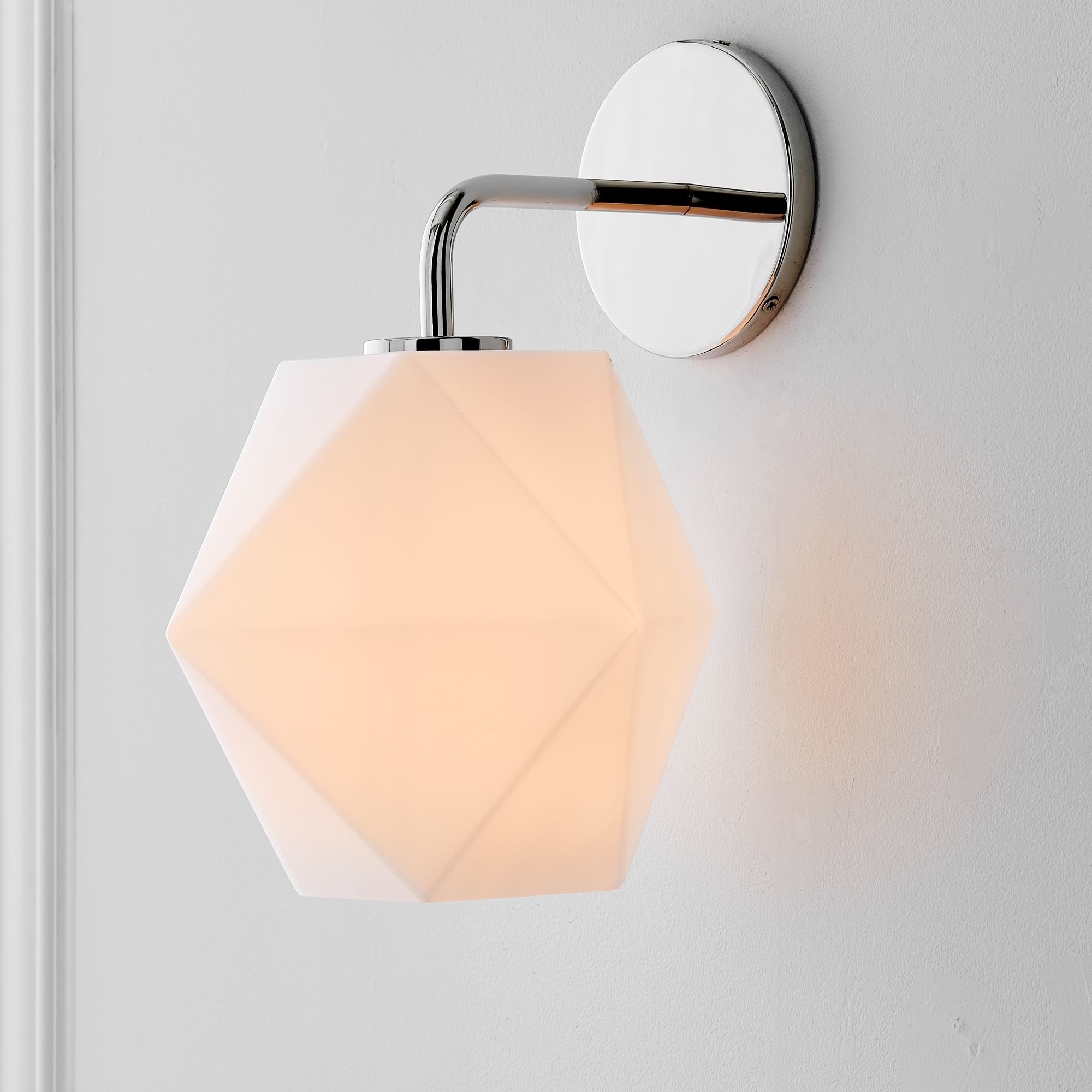 Talvior Geometric Modern Bathroom Sconce - Faceted Shade Light in Luxe Finishes