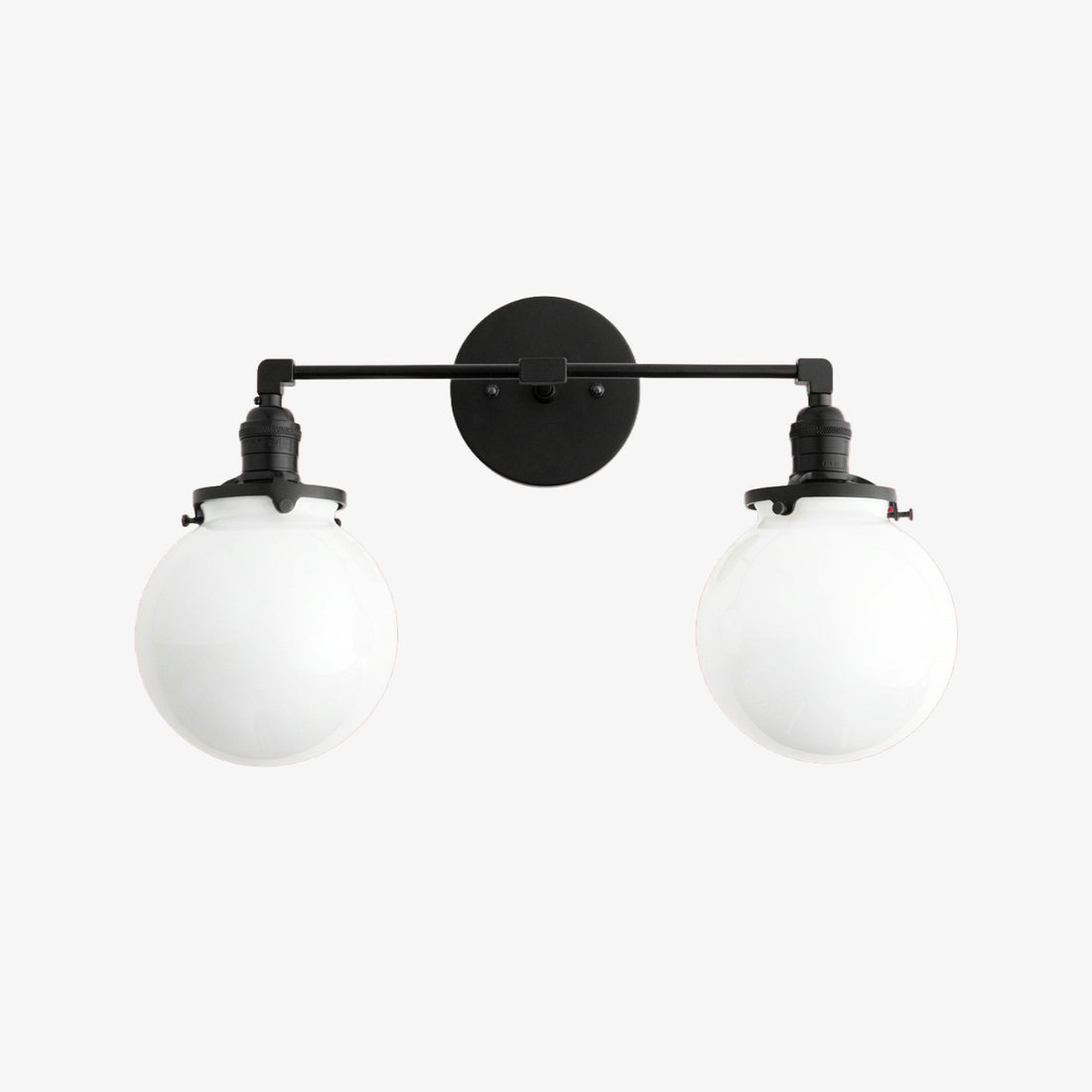 Lumio Globe Glass Globe Vanity Light - Modern Two Light Bathroom Sconce