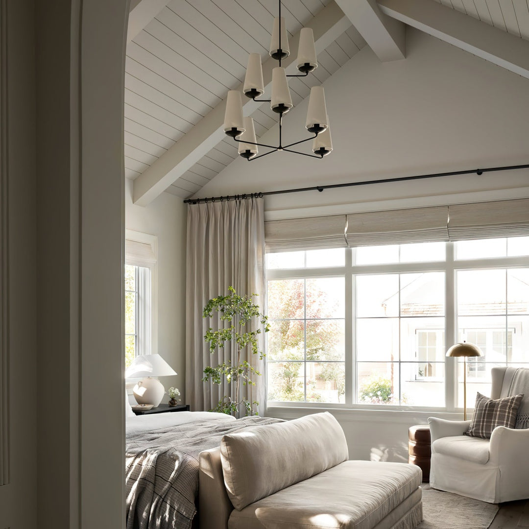 Contemporary Fontaine Vertical Chandelier - Modern Multi-Head Pendant Fixture