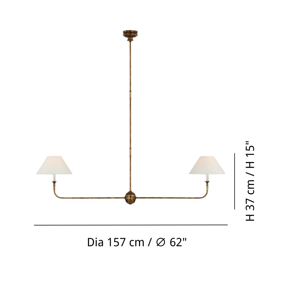 Lustre en tissu - Lustre en métal pour le confort visuel du salon
