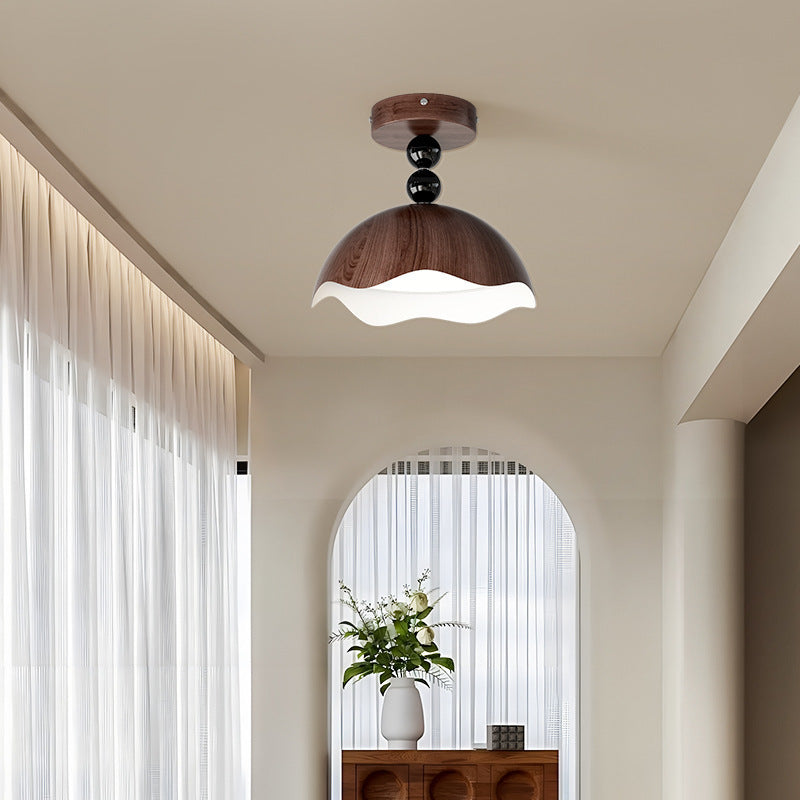 Antique Decorative Dome Smoothed Eggshell Acrylic Ceiling Lamp For Hallway