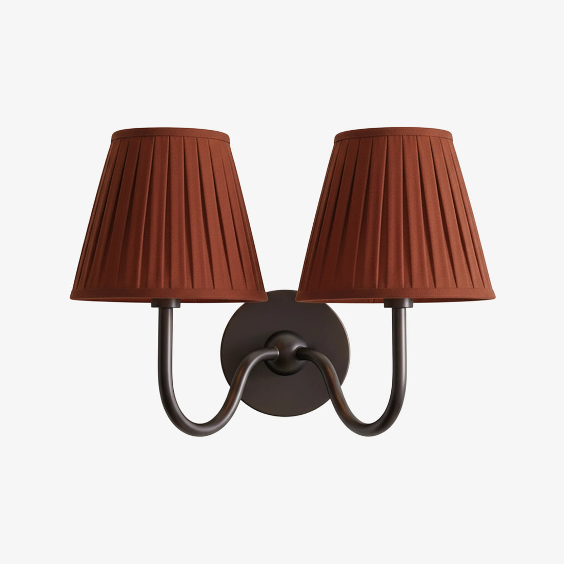 Luvora Pleated Linen Wall Lamp – Vintage Brass Wall Light for Living Rooms