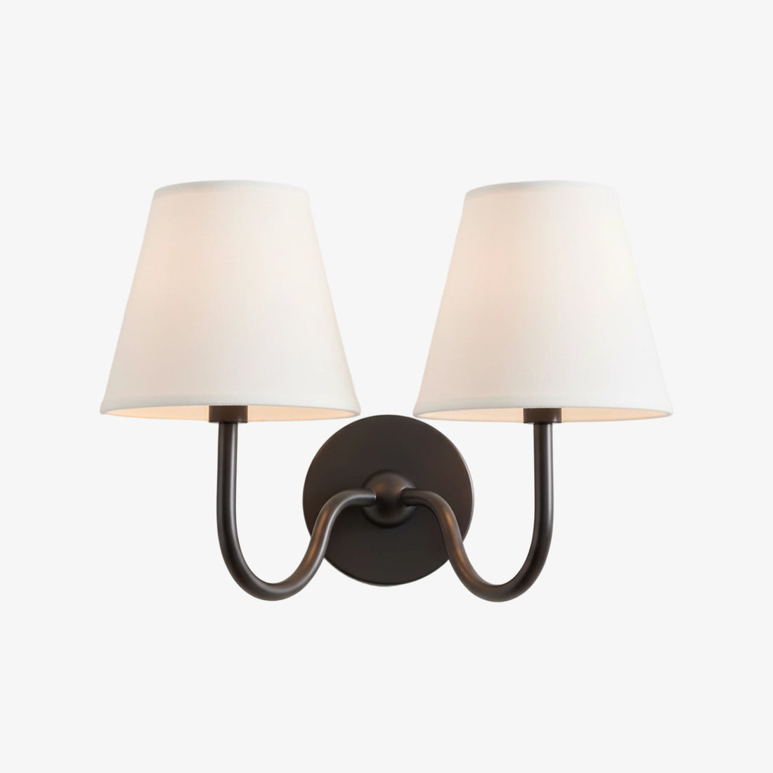 Luvora Pleated Linen Wall Lamp – Vintage Brass Wall Light for Living Rooms