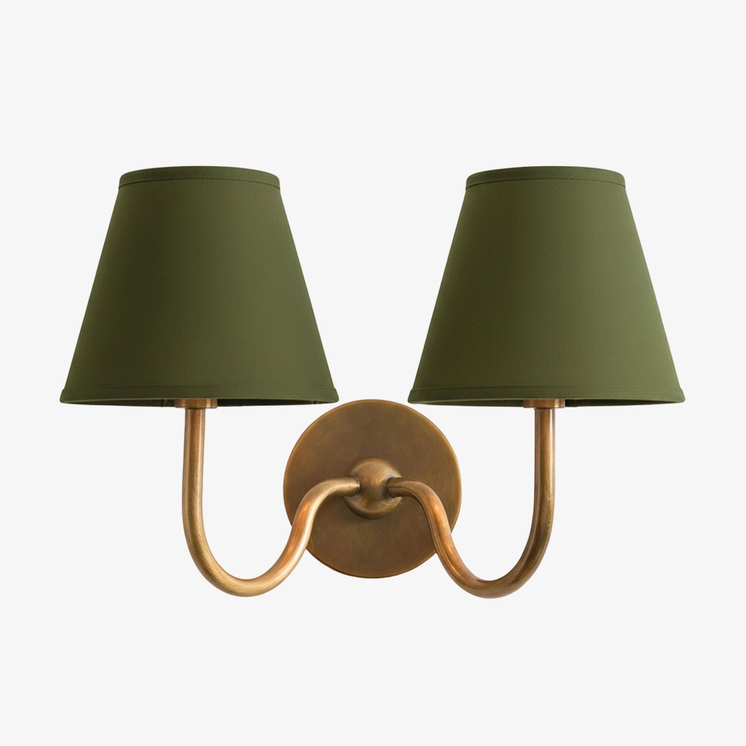 Luvora Pleated Linen Wall Lamp – Vintage Brass Wall Light for Living Rooms