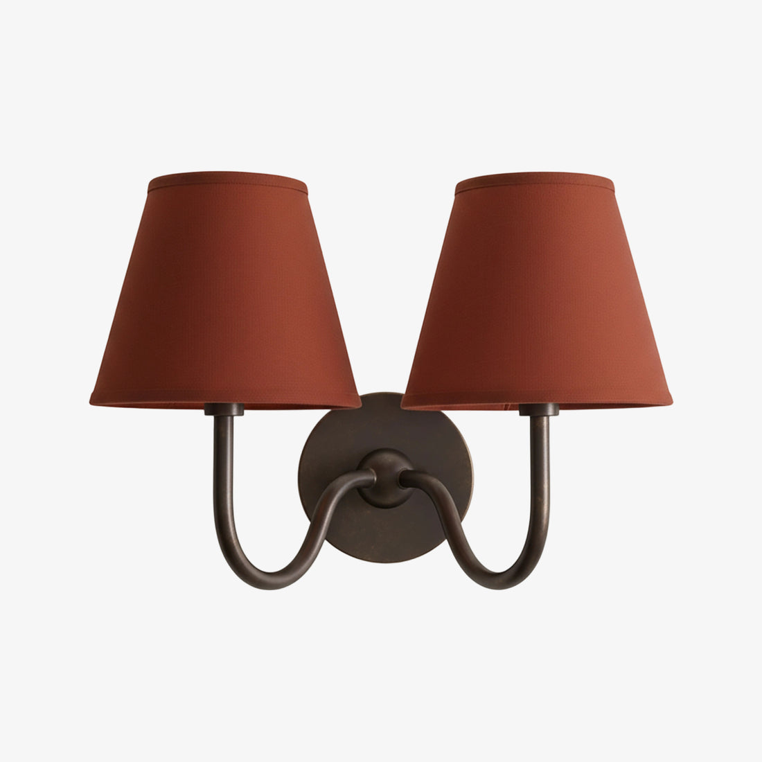 Luvora Pleated Linen Wall Lamp – Vintage Brass Wall Light for Living Rooms