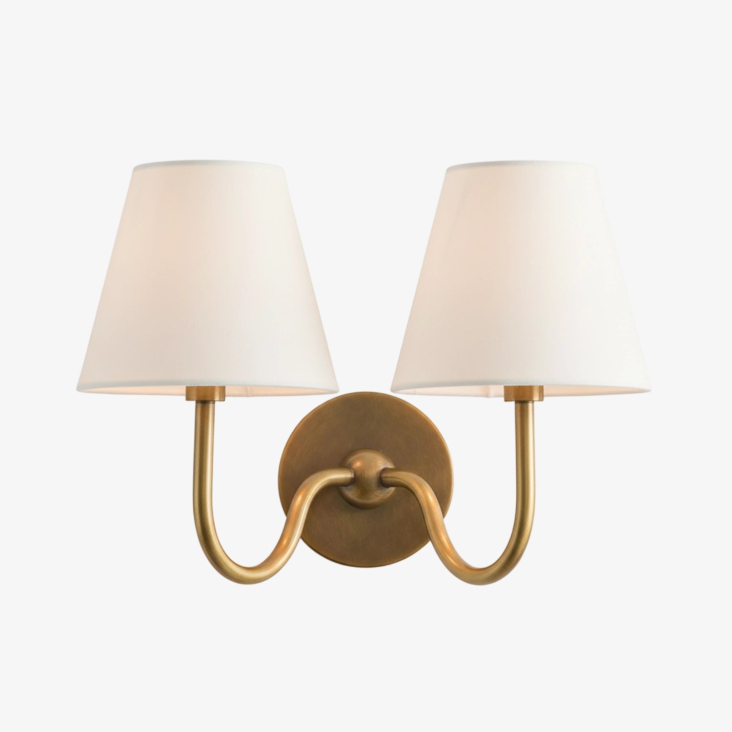 Luvora Pleated Linen Wall Lamp – Vintage Brass Wall Light for Living Rooms