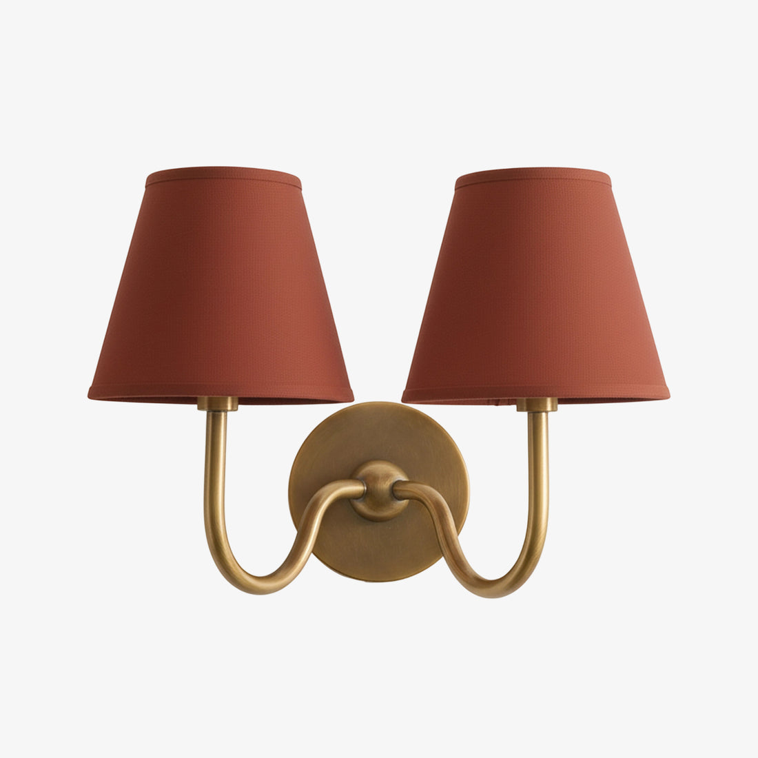 Luvora Pleated Linen Wall Lamp – Vintage Brass Wall Light for Living Rooms
