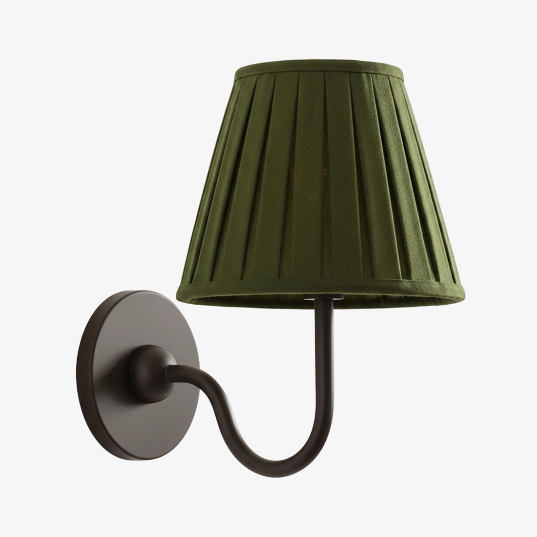 Luvora Pleated Linen Wall Lamp – Vintage Brass Wall Light for Living Rooms
