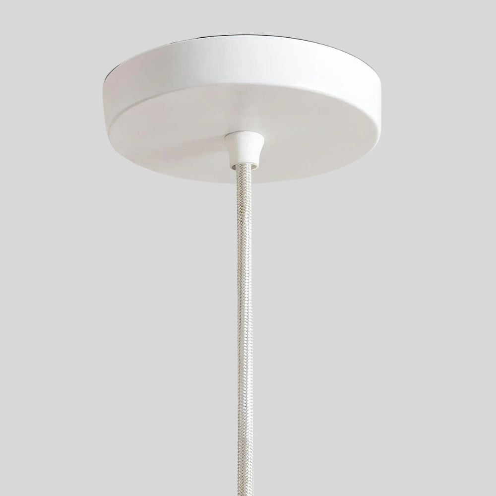 Rope Tassel Pendant Light - Natural Fiber Lantern Fixture for Bedroom