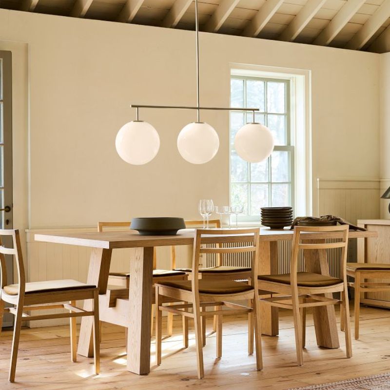 Ulvara Chandelier Linear Cluster Glass Globe Design - Contemporary Elegance