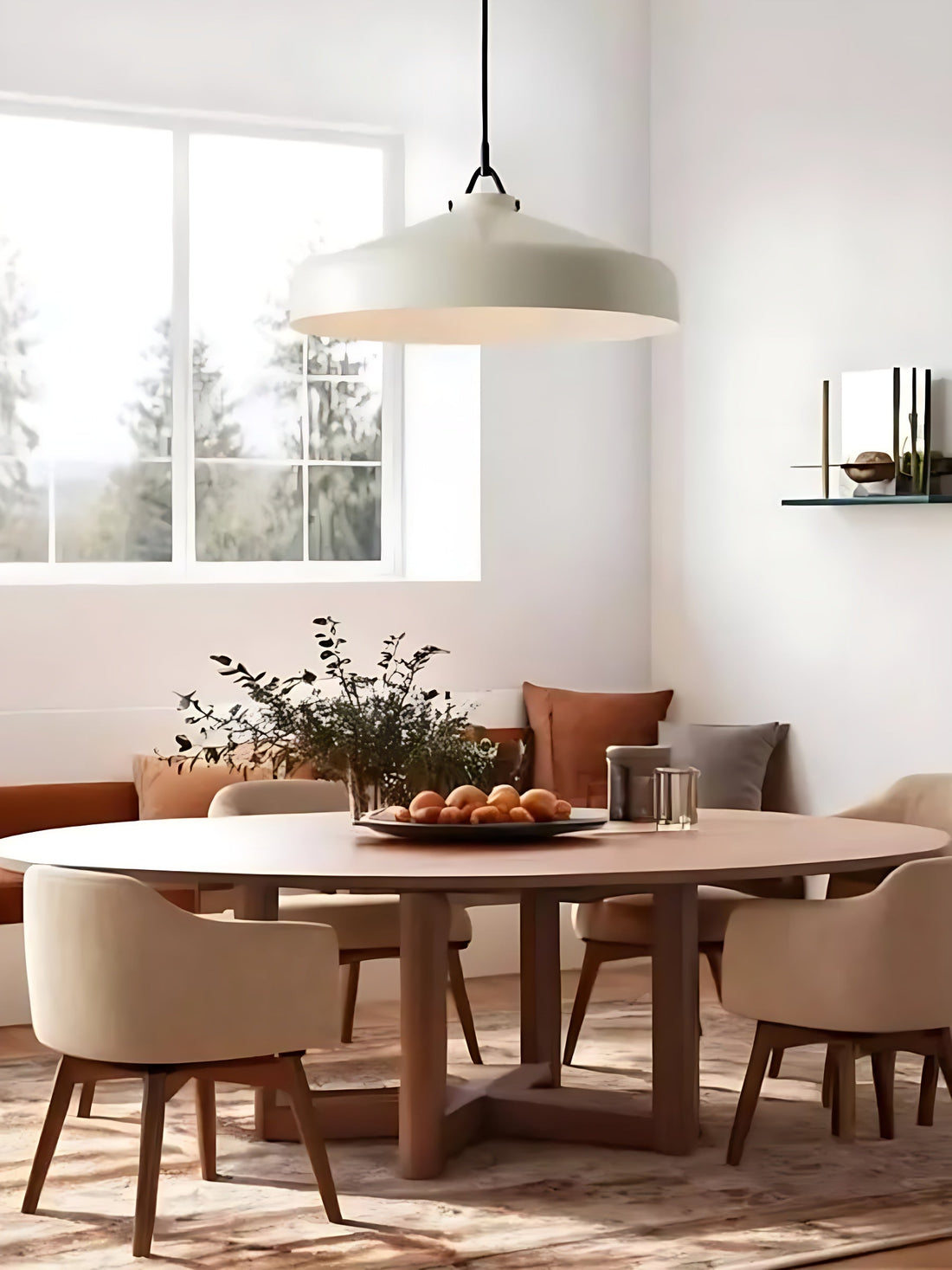 Suspension minimaliste en métal Morandi : un charme doux et subtil