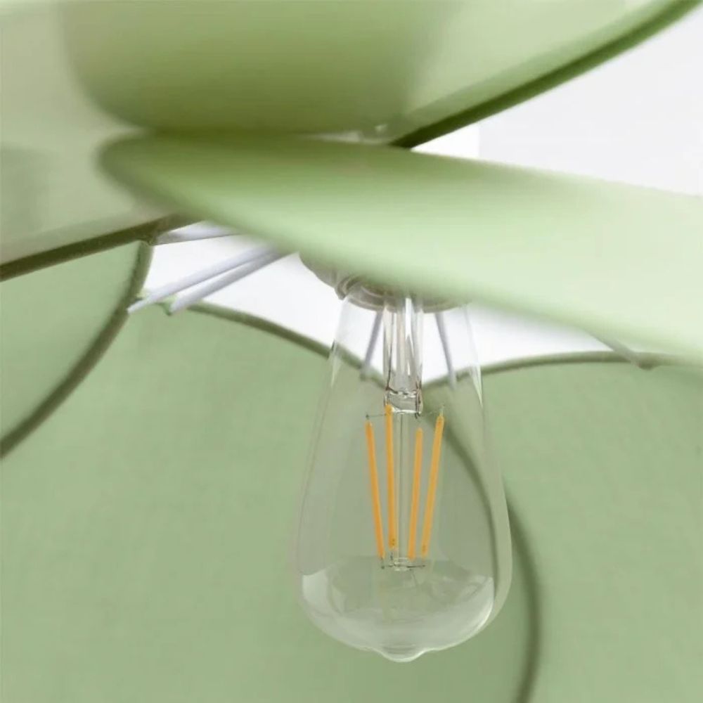 Petal Fabric Pendant Light - Okai Style Iron Lamp for Living Room
