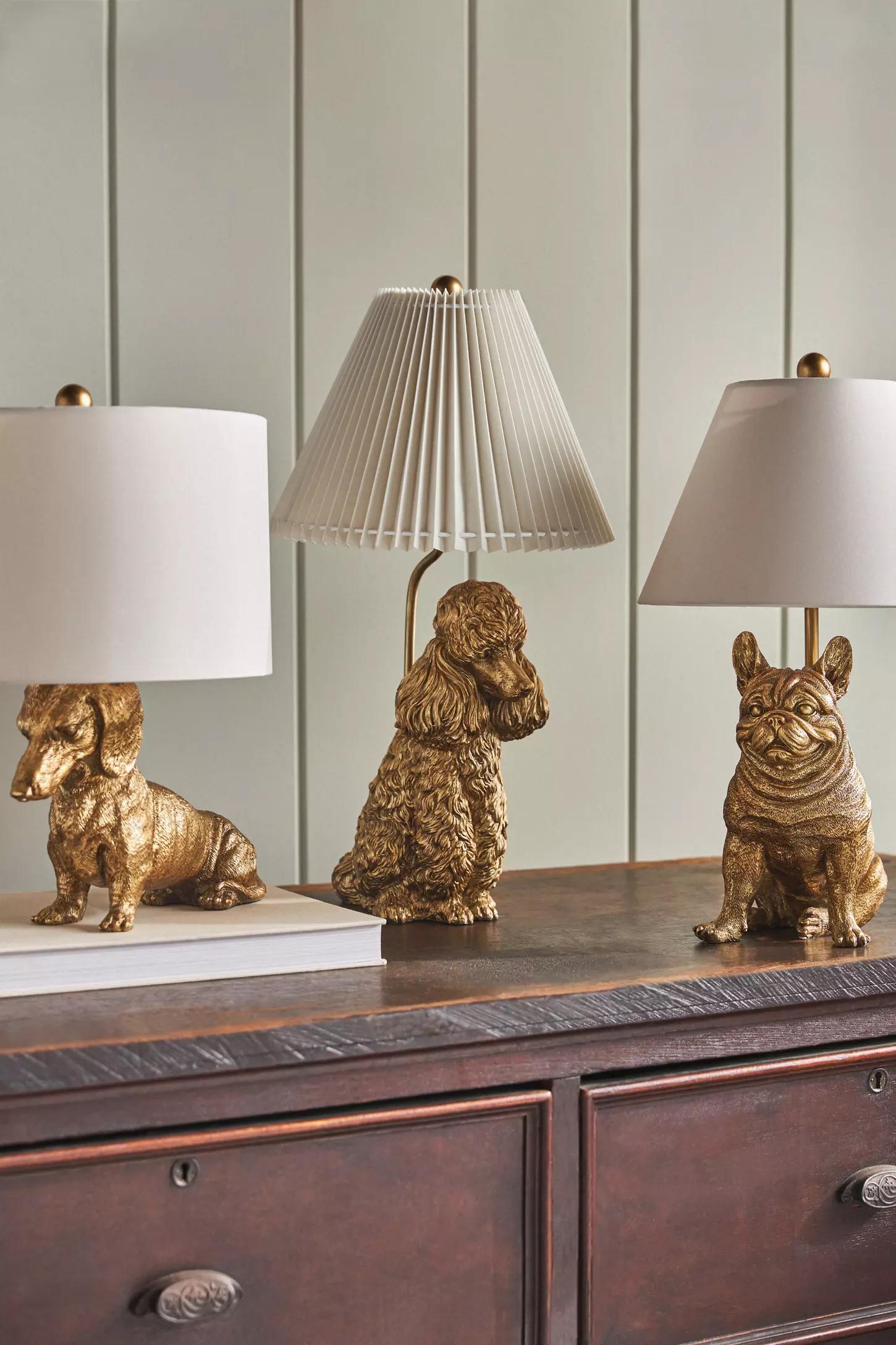 Pawdia Fabric Decorative Table Lamp - Animal Sculpture Bedside Lamp